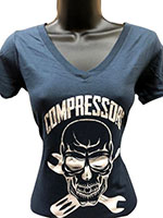 NCE Women's Compressor Skull V Neck T-Shirt